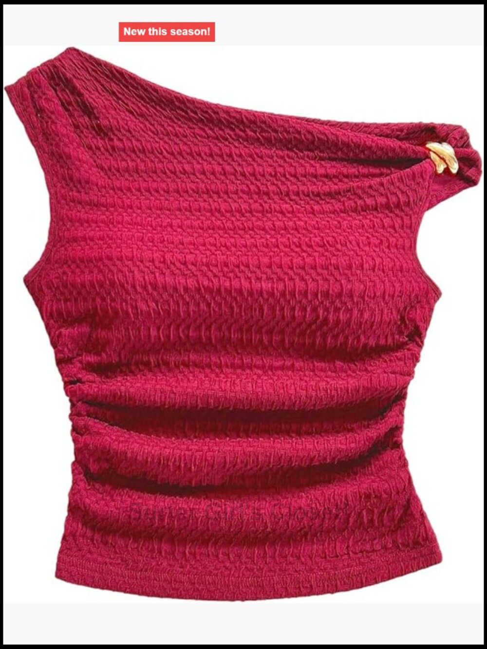 Off Shoulder Sleeveless Ruched Crop Tank Top Summer Going Out